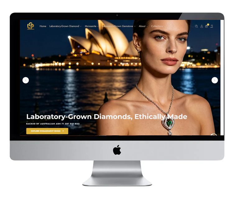 LabGrownPro 培育钻石独立站首页界面